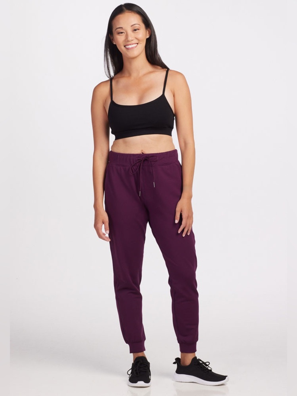 Woolx Lola merino wool purple joggers size large